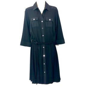 Cole Daniel Black Knit Shirt Dress